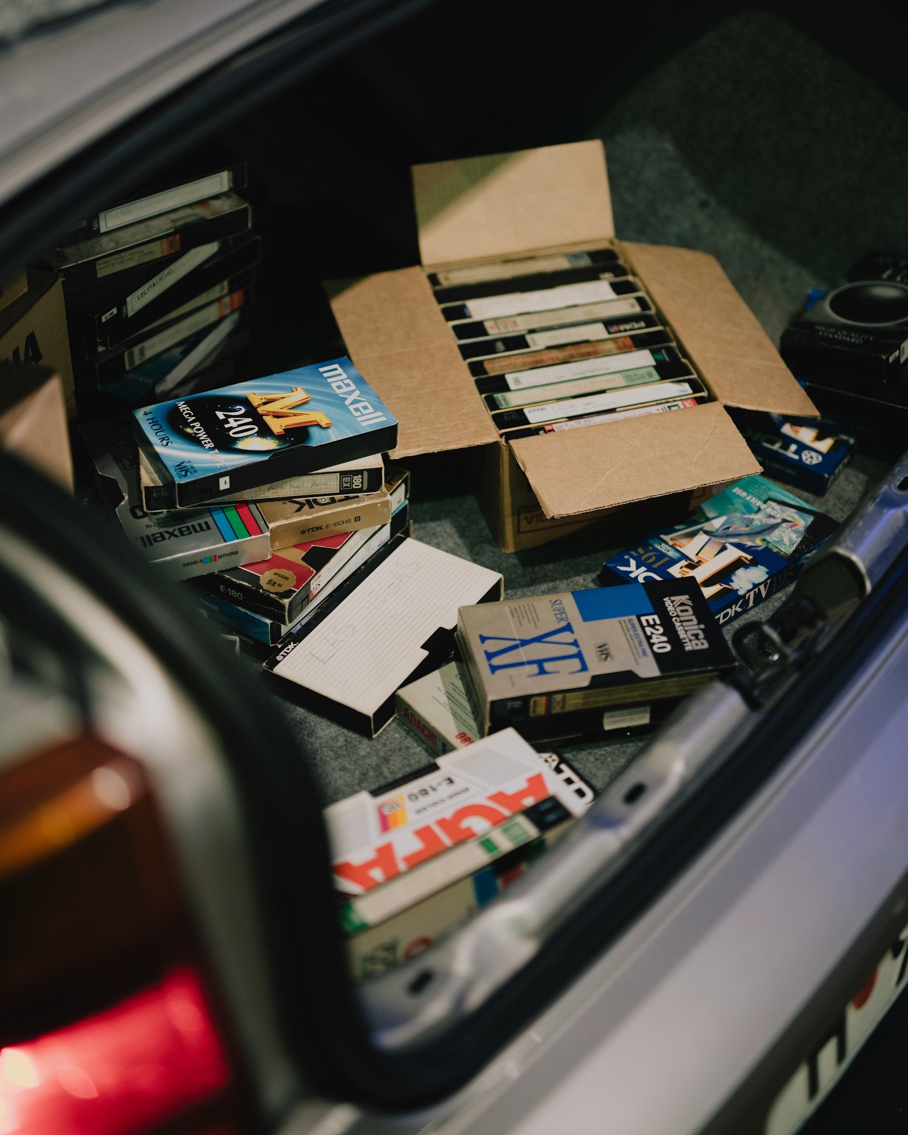 Stacked VHS tapes